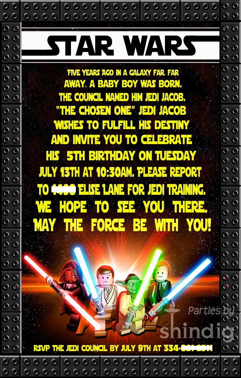 Star Wars Birthday Invitations
 Amanda s Parties To Go Star Wars Party Details