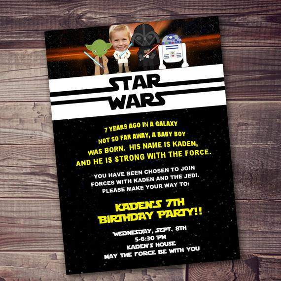 Star Wars Birthday Invitations
 FAST ship star wars invitation FREE CUSTOMIZATION