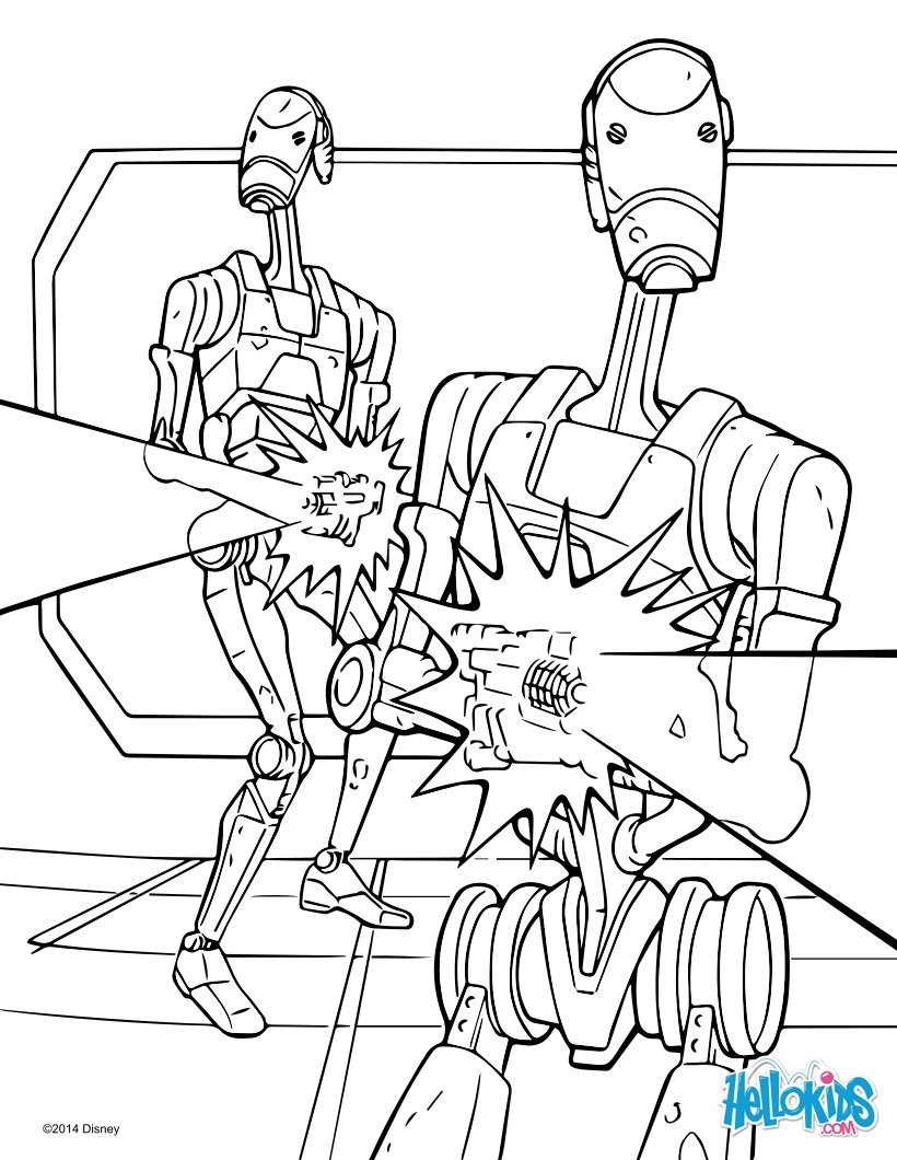 Star Wars Printable Coloring Pages
 Star wars battle droids coloring pages Hellokids