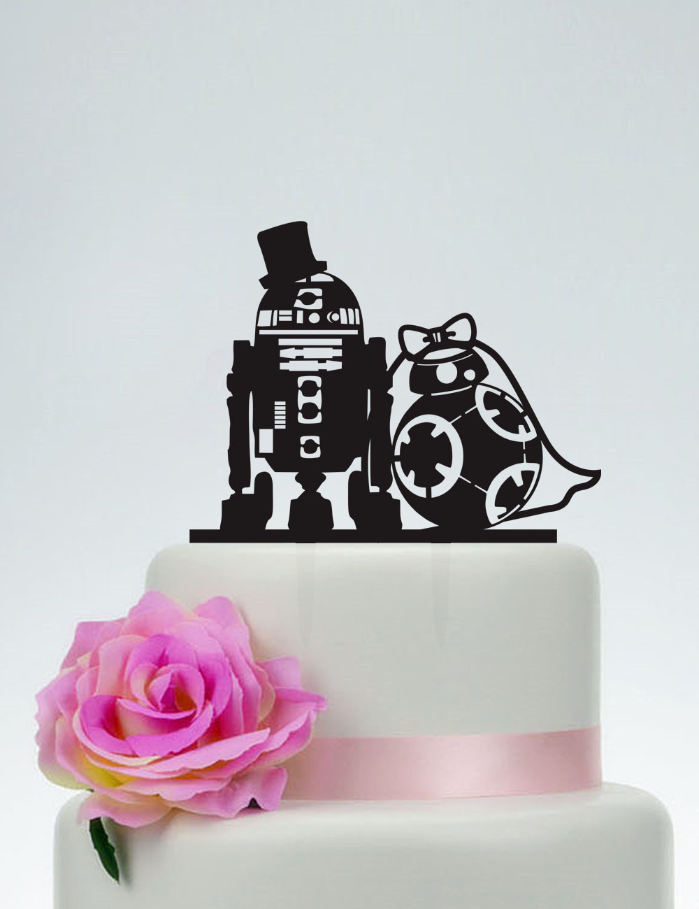 Star Wars Wedding Cake
 Wedding Cake TopperStar Wars Cake TopperR2D2 & Bb8 cake