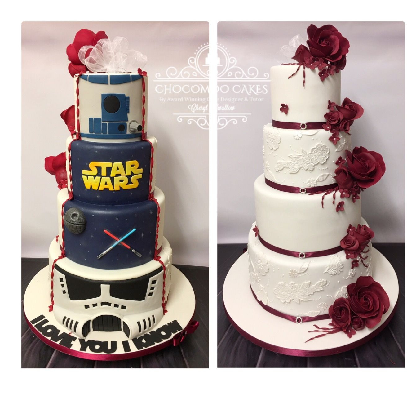Star Wars Wedding Cake
 Half wedding cake half Star Wars