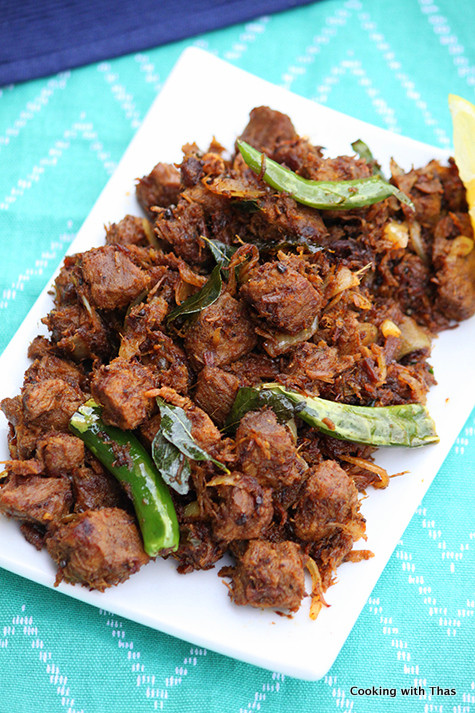 Stew Meat Stir Fry
 Beef Chukka or Kerala Beef Stir Fry Cooking with Thas