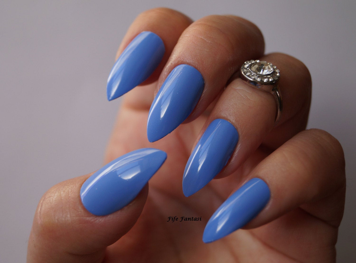Stiletto Acrylic Nail Designs
 Blue stiletto nails Nail art Nails Stiletto nails Acrylic
