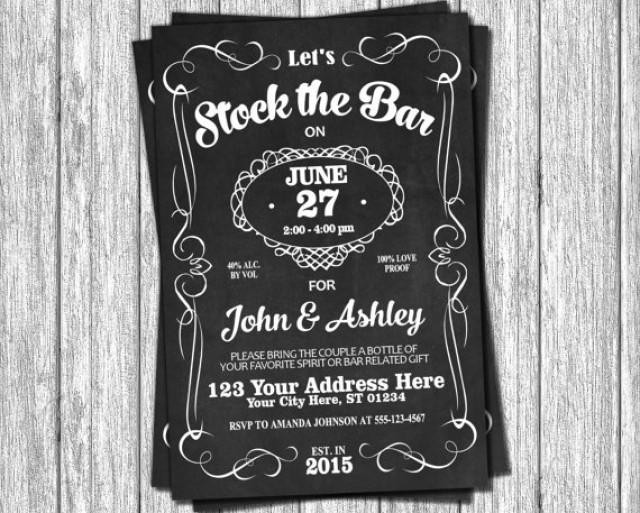 Stock The Bar Engagement Party Ideas
 Stock The Bar Invitation Engagement Party Invitations