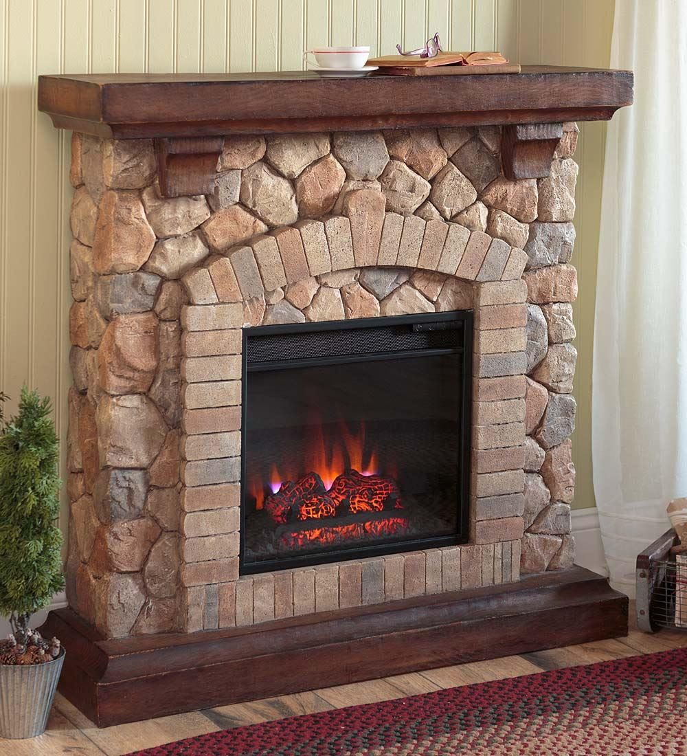 Stone Fireplace Electric
 Fireplace Designs