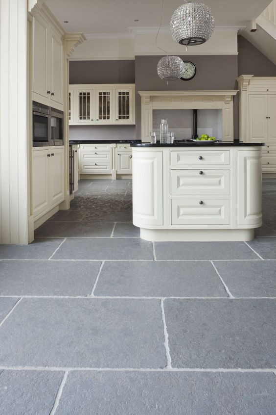 Stone Kitchen Floor Tiles
 32 Grey Floor Design Ideas That Fit Any Room DigsDigs
