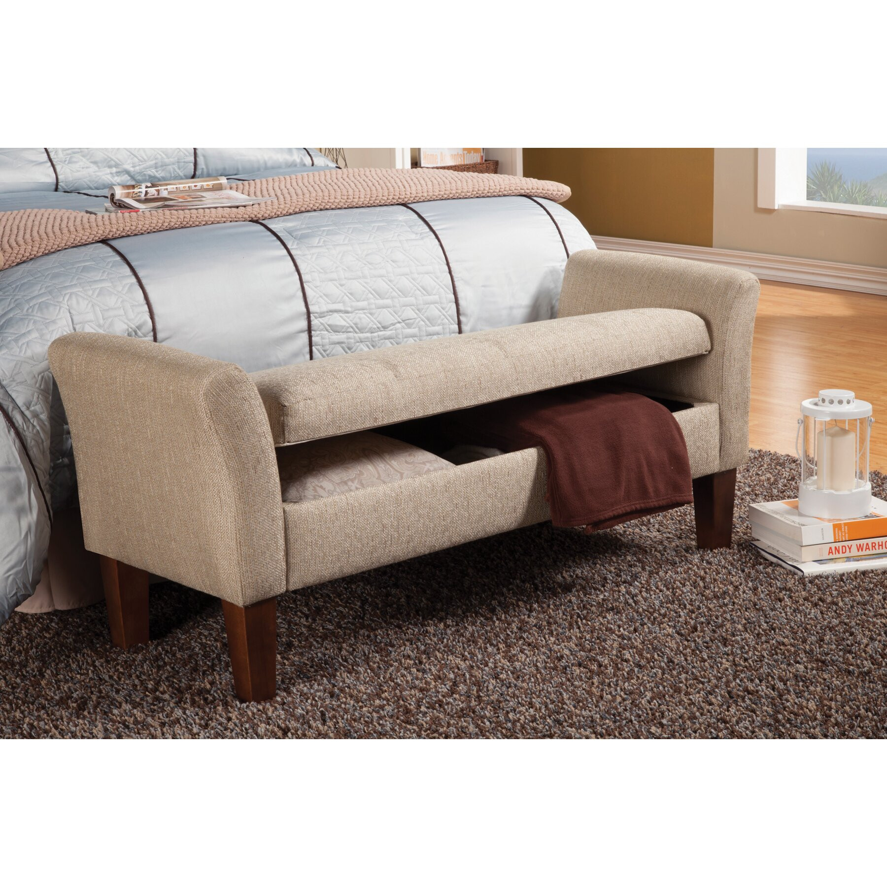 Storage Bedroom Bench
 Wildon Home Upholstered Storage Bedroom Bench & Reviews
