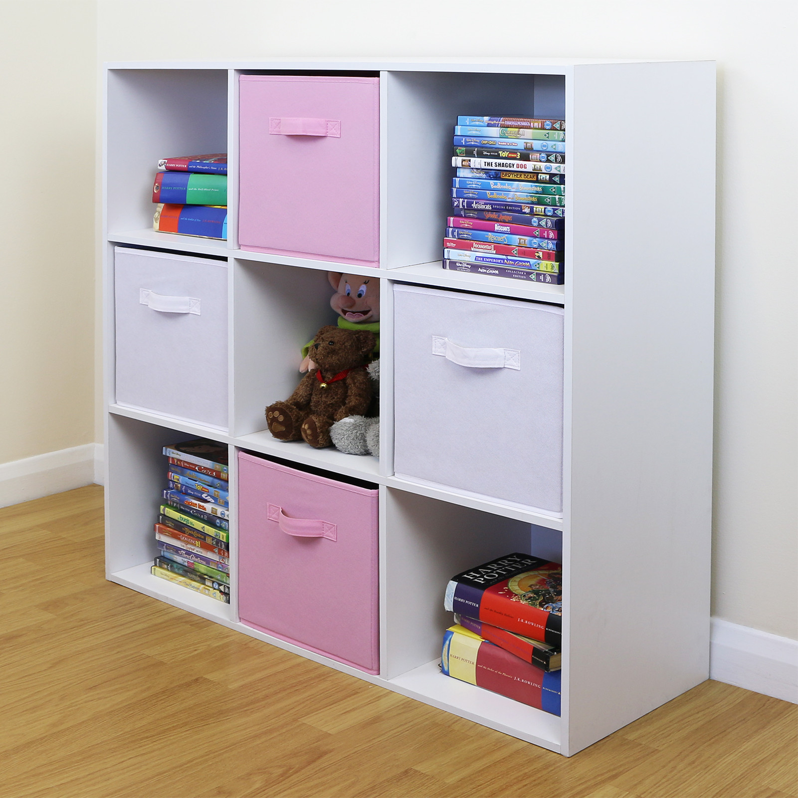 Storage Units For Kids Room
 9 Cube Kids Pink & White Toy Games Storage Unit Girls Boys