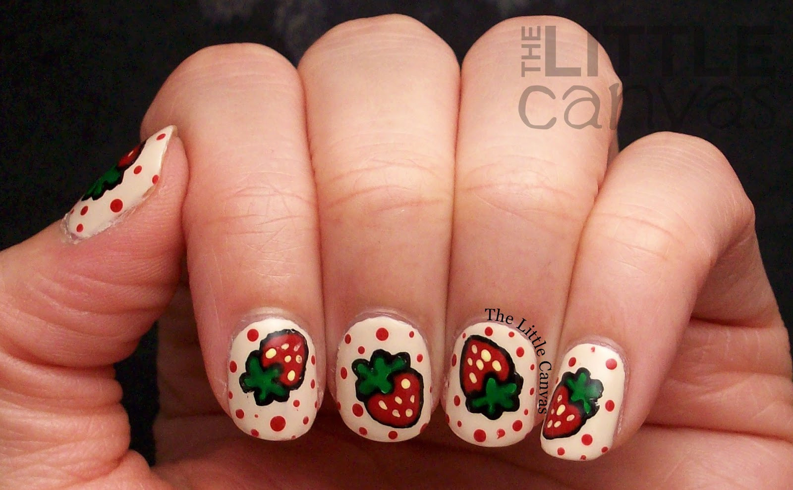 Strawberry Nail Designs
 Strawberry Nail Art Inspired by SimplyRins The Little Canvas