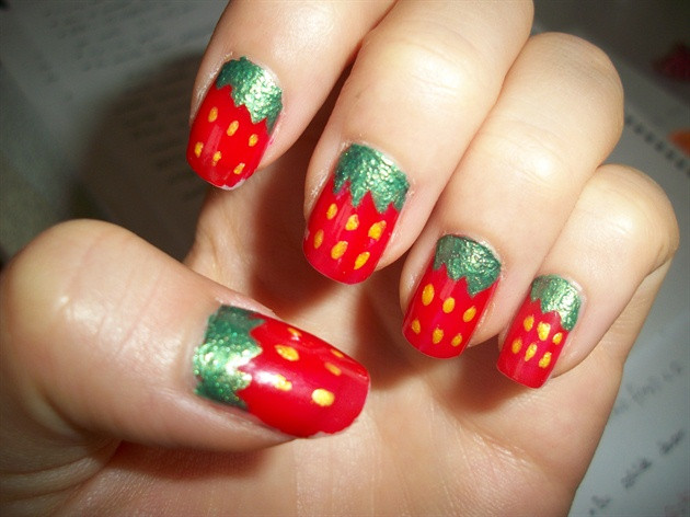 Strawberry Nail Designs
 strawberry nail art Nail Art Gallery