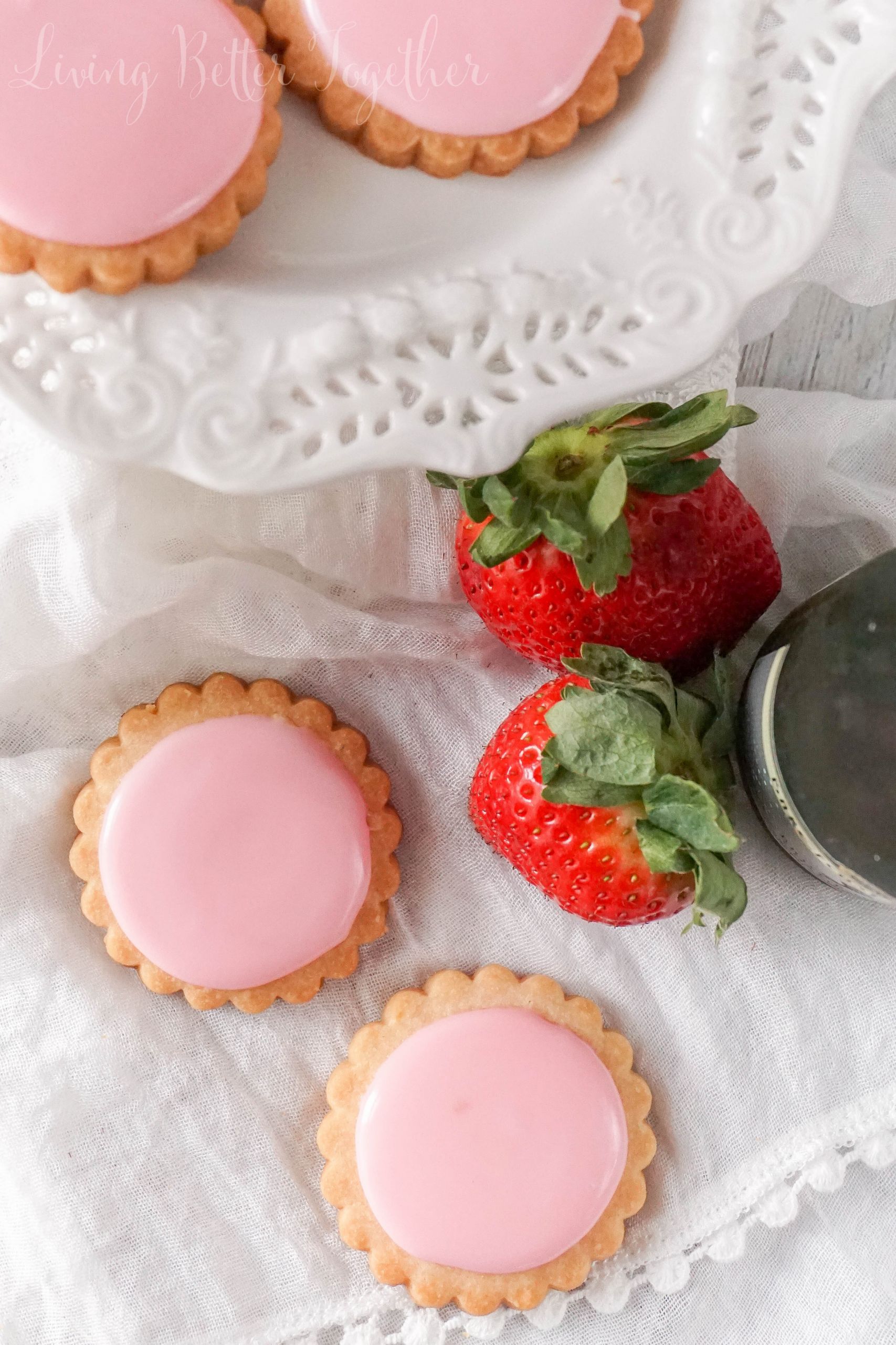 Strawberry Shortbread Cookies
 Strawberry Champagne Shortbread Cookies for Valentine s day