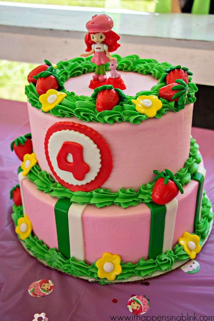 Strawberry Shortcake Birthday Cake Recipe
 188 best Strawberry Shortcake Birthday Party Ideas images