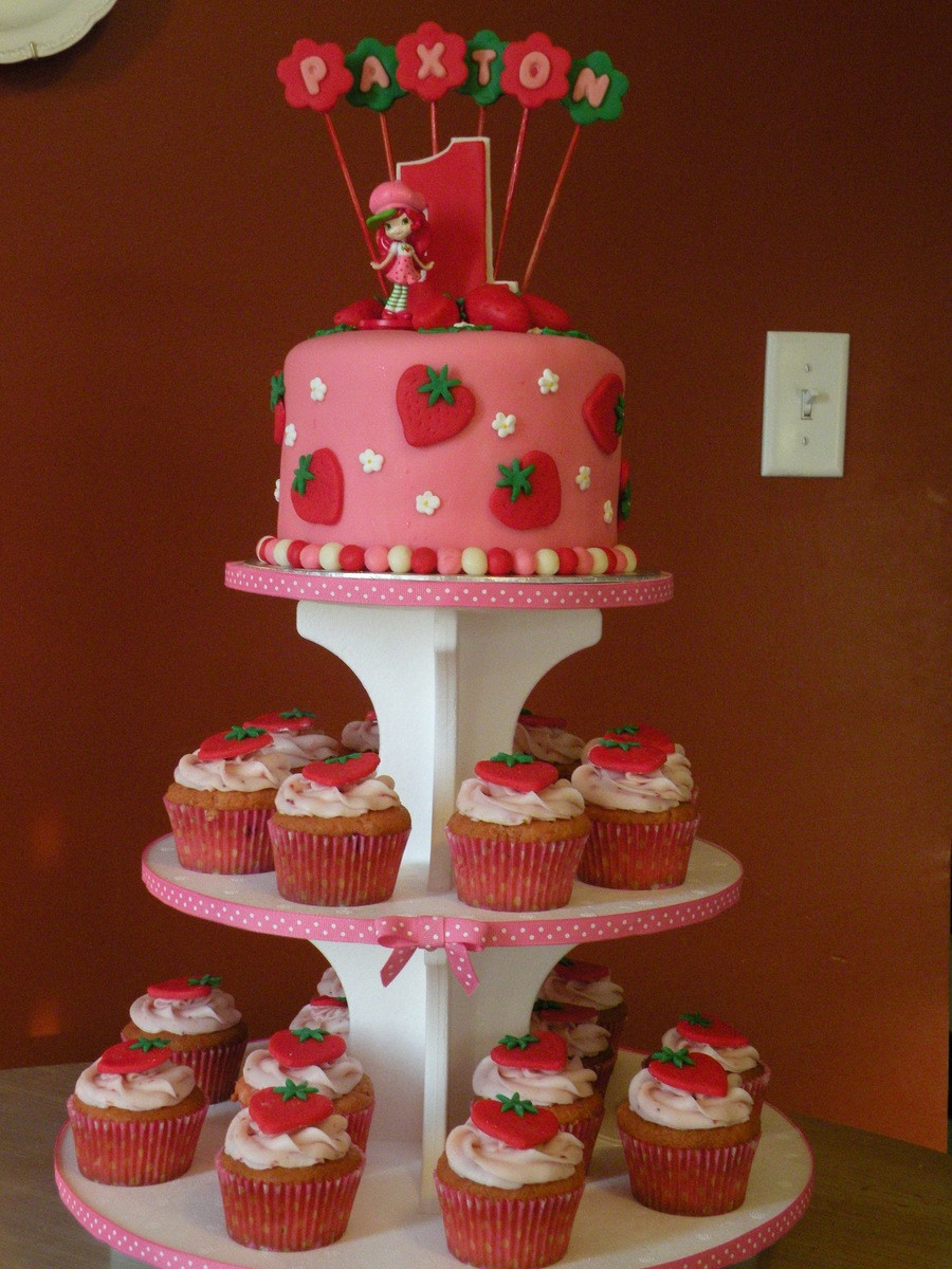 Strawberry Shortcake Birthday Cake Recipe
 Strawberry Shortcake 1St Birthday Cake & Cupcakes