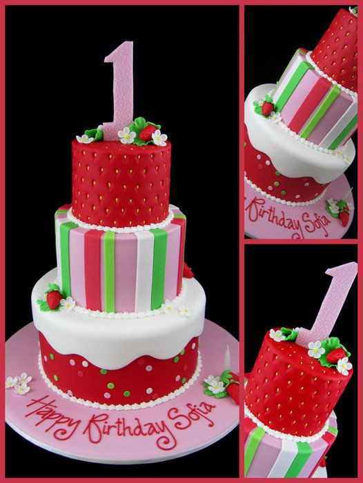 Strawberry Shortcake Birthday Cake Recipes
 Strawberry Shortcake 1st birthday cake by