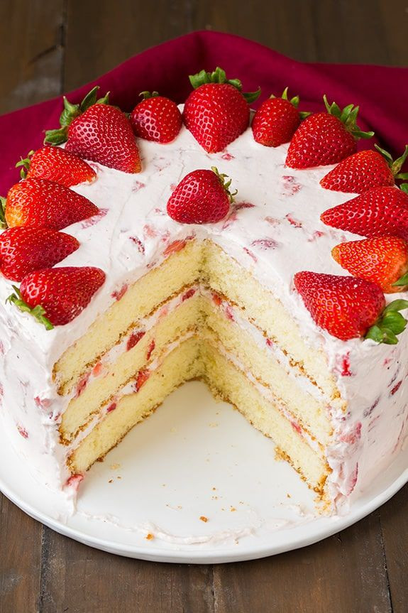 Strawberry Shortcake Birthday Cake Recipes
 Fresh Strawberry Cake Cooking Classy