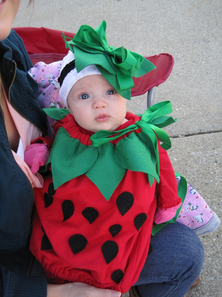 Strawberry Shortcake Costume Baby
 Homemade infant strawberry costume Kids