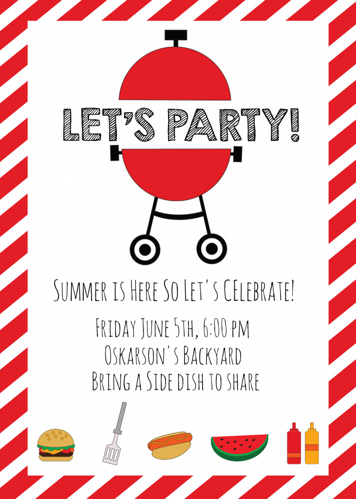 Summer Birthday Party Invitation Ideas
 Summer BBQ Invitations and Ideas