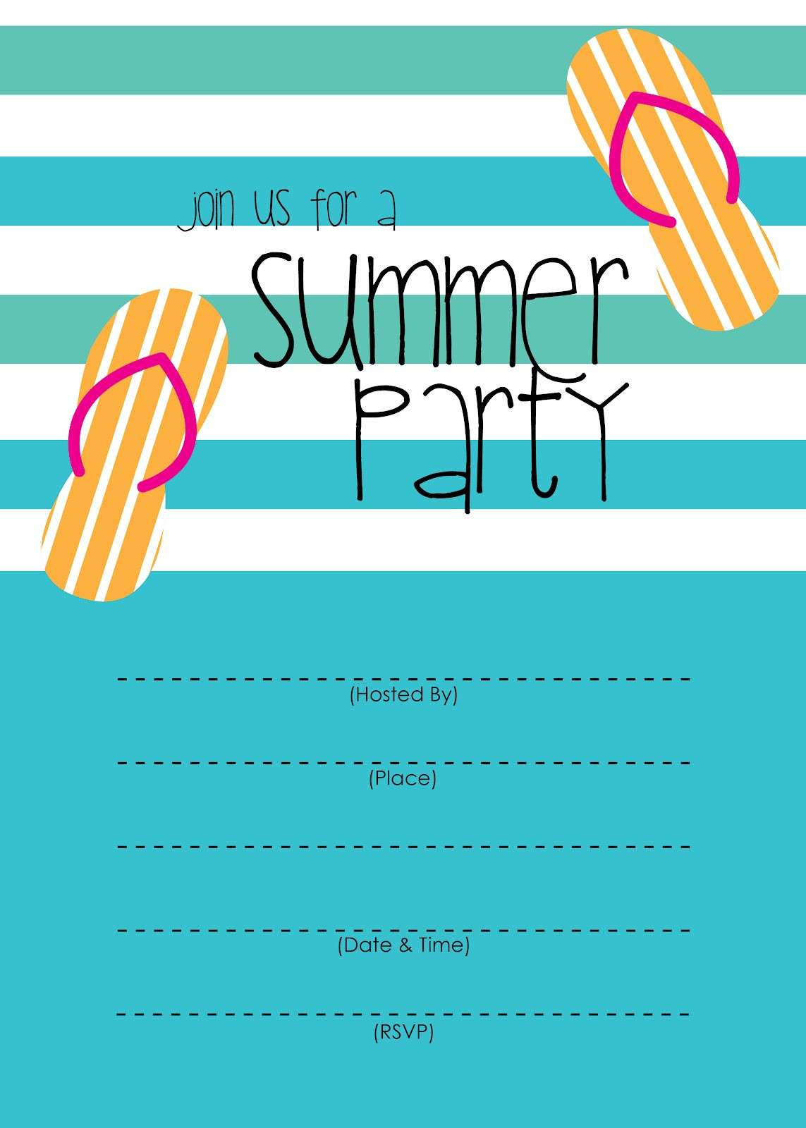 Summer Birthday Party Invitation Ideas
 McKissick Creations Summer Party Invitation Free Printable
