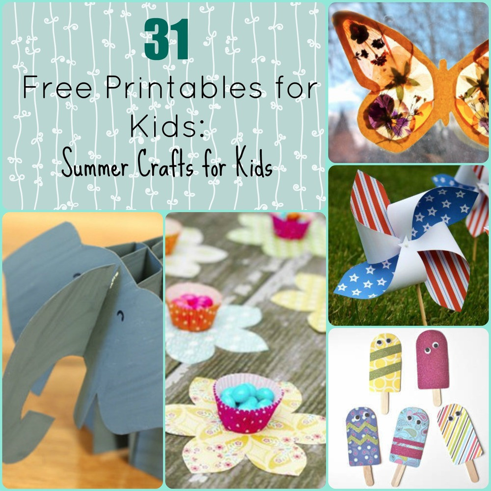 Summer Gifts For Kids
 31 Free Printables for Kids Summer Crafts for Kids