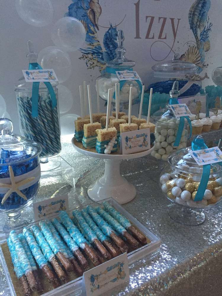 Summer Sweet 16 Party Ideas
 Gorgeous desserts at an under the sea birthday party See