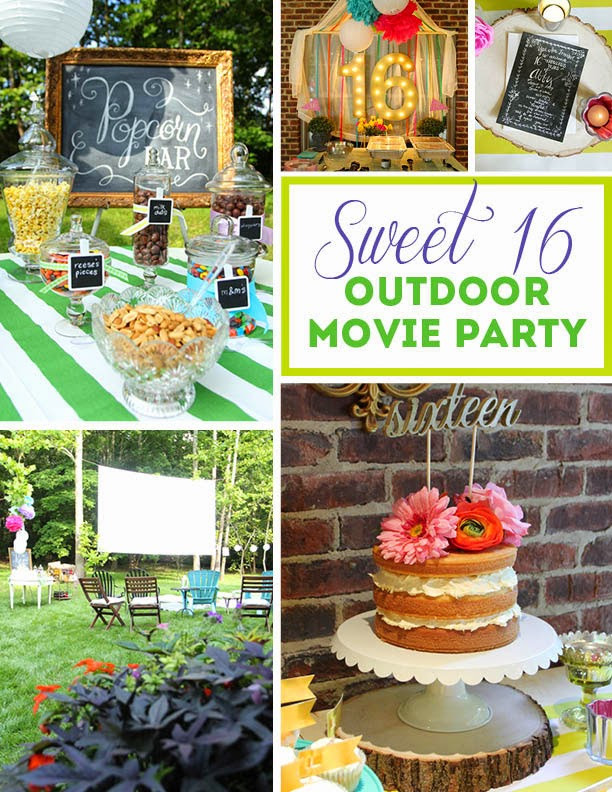 Summer Sweet 16 Party Ideas
 Abby’s Sweet 16 Outdoor Movie Party