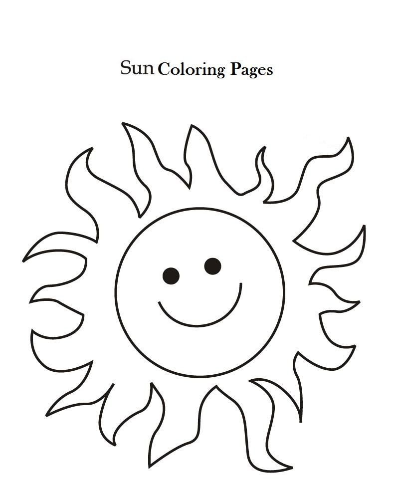 Sun Coloring Pages For Kids
 Sun Coloring Pages Free Printables