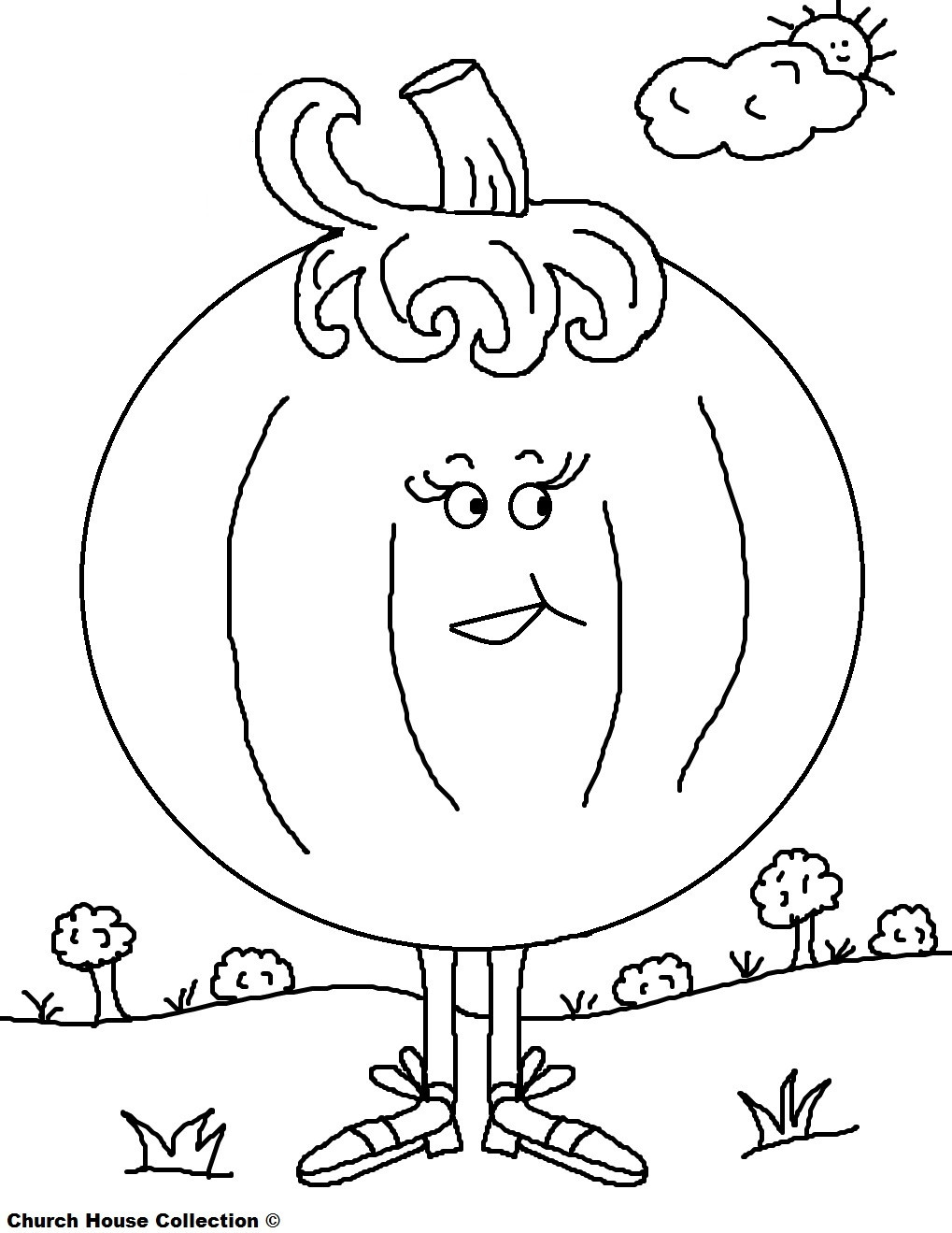 Sunday School Coloring Pages For Toddlers
 Church House Collection Blog Free Printable Pumpkin