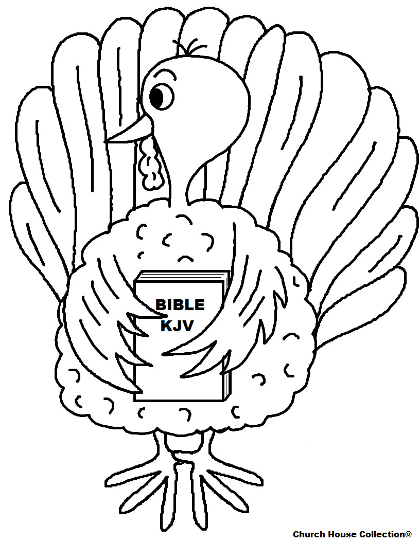 Sunday School Coloring Pages Kids
 Church House Collection Blog Turkey Holding Bible Coloring Page For Kids In Sunday School or
