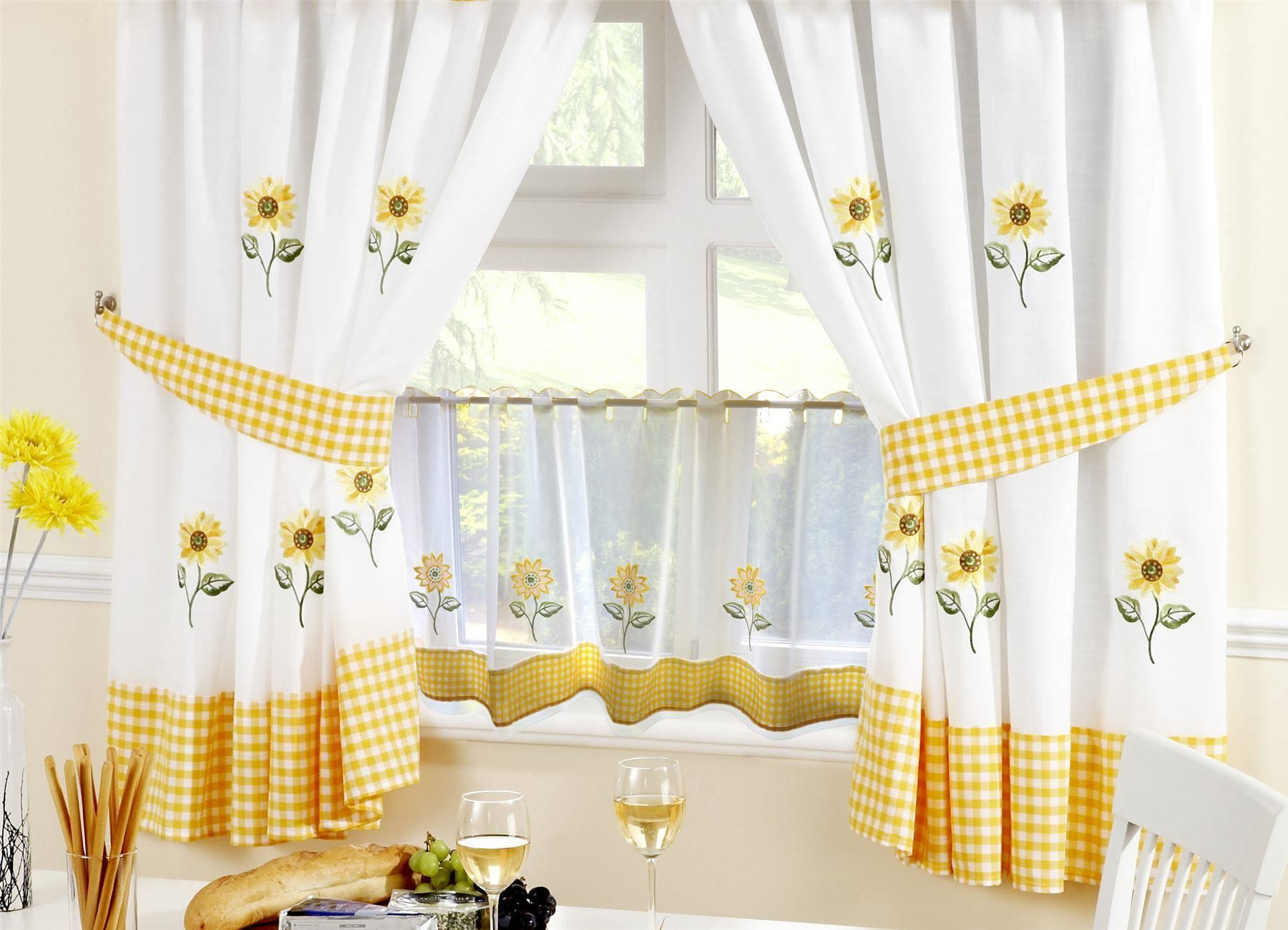 Sunflower Kitchen Curtains
 SUNFLOWER KITCHEN CURTAINS & 24” CAFE PANEL 5 SIZES