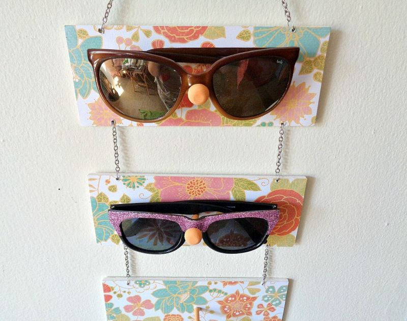 Sunglass Organizer DIY
 DIY Sunglasses Holder