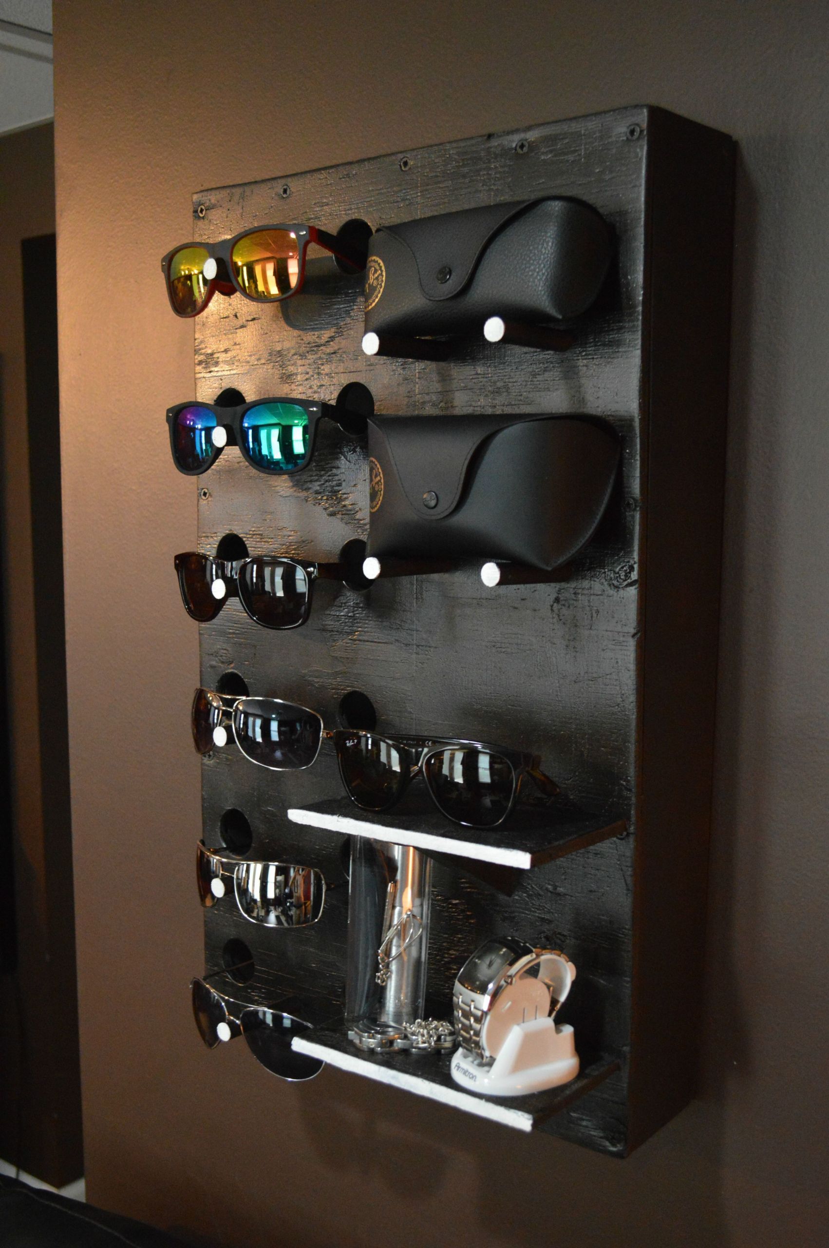 Sunglass Organizer DIY
 DIY Sunglasses Display Shelf in 2019 Home
