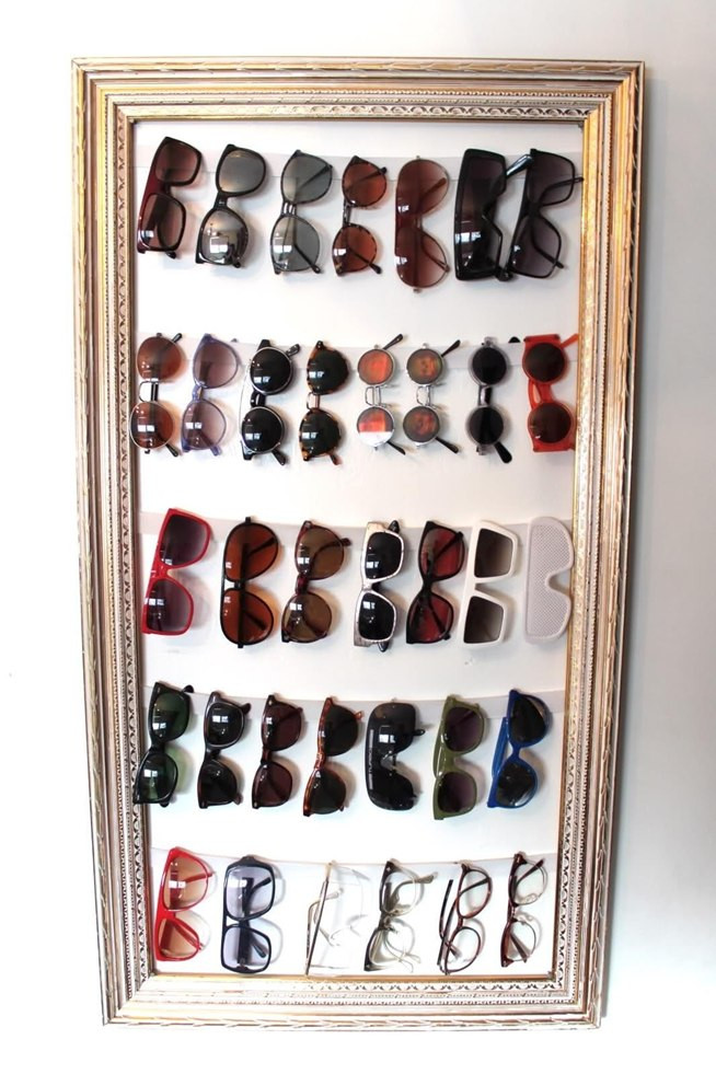 Sunglass Organizer DIY
 10 Beautiful DIY Ways to Declutter Your Closet MacGyverisms