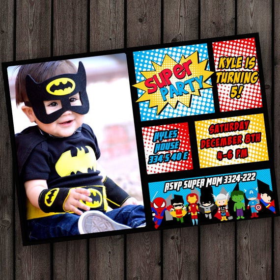 Super Hero Birthday Party
 superhero birthday invitation super hero party invitation