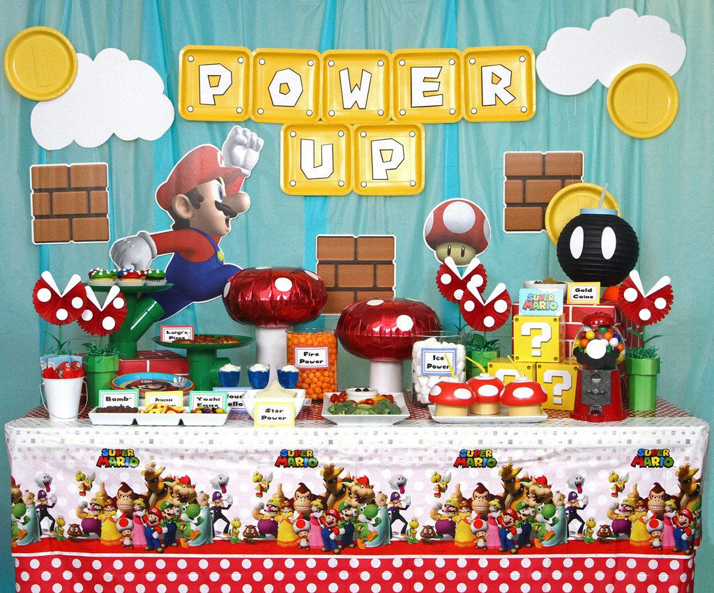 Super Mario Brothers Birthday Party
 Super Mario Party Ideas