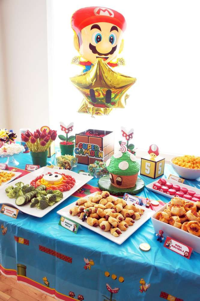 Super Mario Brothers Birthday Party
 Super Mario Bros birthday party See more party ideas at