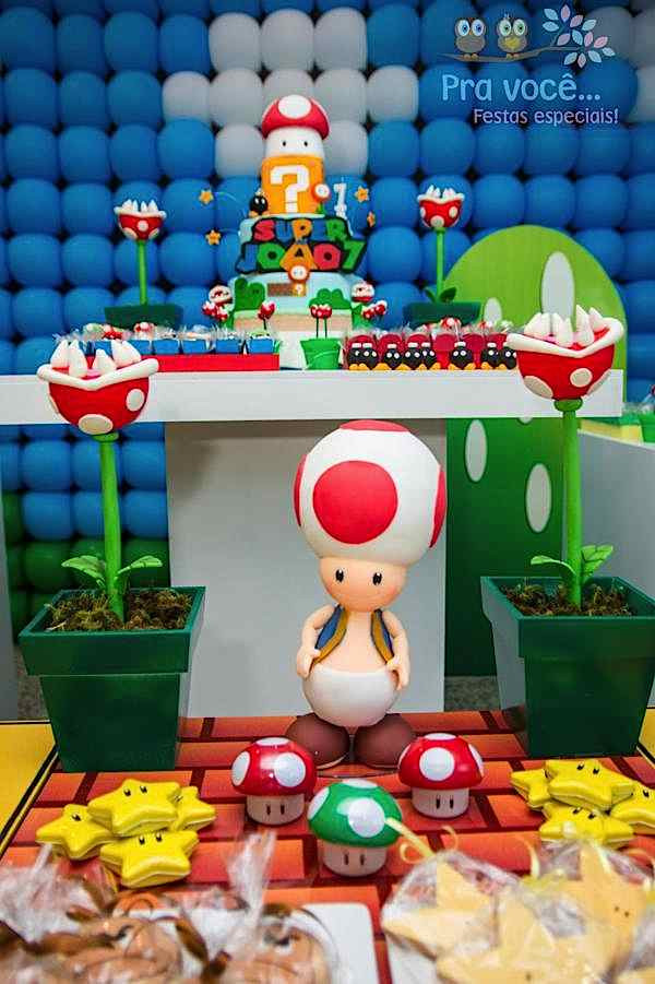 Super Mario Brothers Birthday Party
 Kara s Party Ideas Brazilian Super Mario Boy Gaming