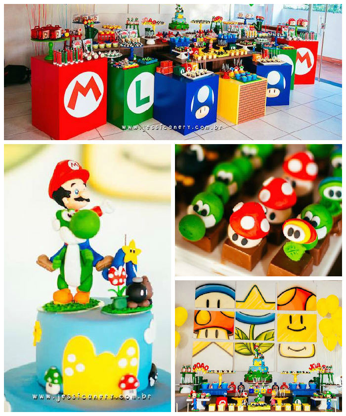 Super Mario Brothers Birthday Party
 Kara s Party Ideas Super Mario Birthday Party