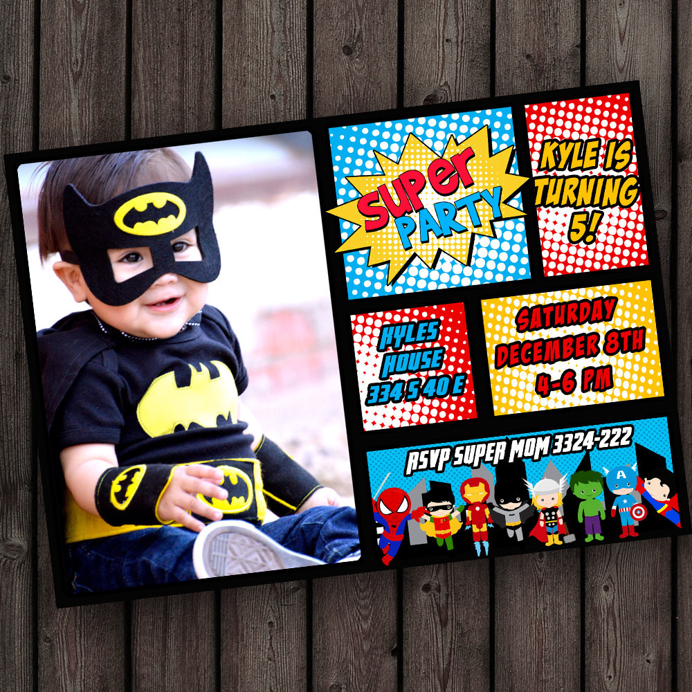 Superhero Birthday Invitation
 superhero birthday invitation super hero party invitation
