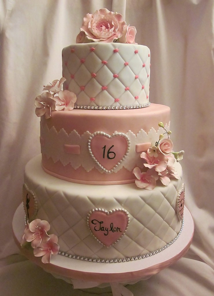Sweet 16 Birthday Cakes
 Taylor s Sweet Sixteen Cake CakesbyMonica