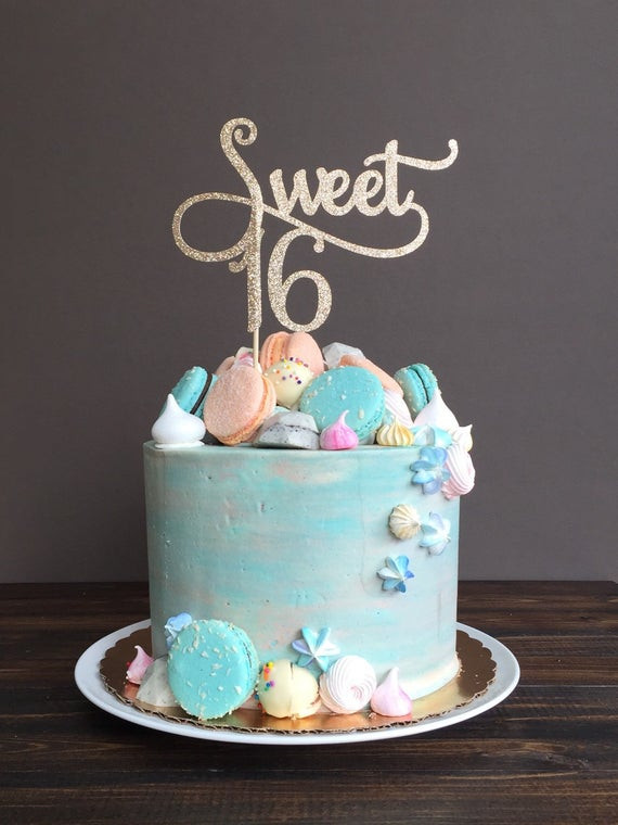 Sweet 16 Birthday Cakes
 Sweet 16 cake topper sweet 16 birthday decorations