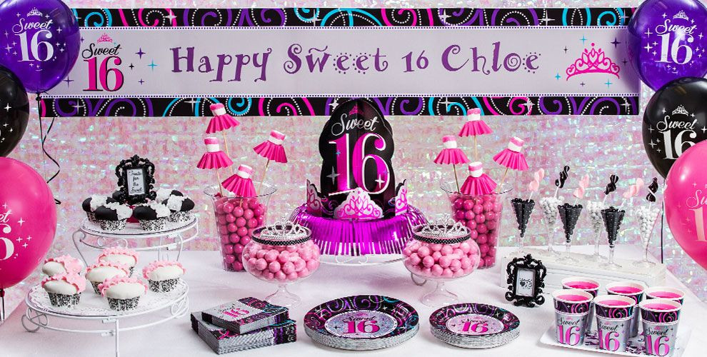 Sweet 16 Birthday Party Decorations
 Sweet 16 Sparkle Party Supplies Sweet 16 Birthday