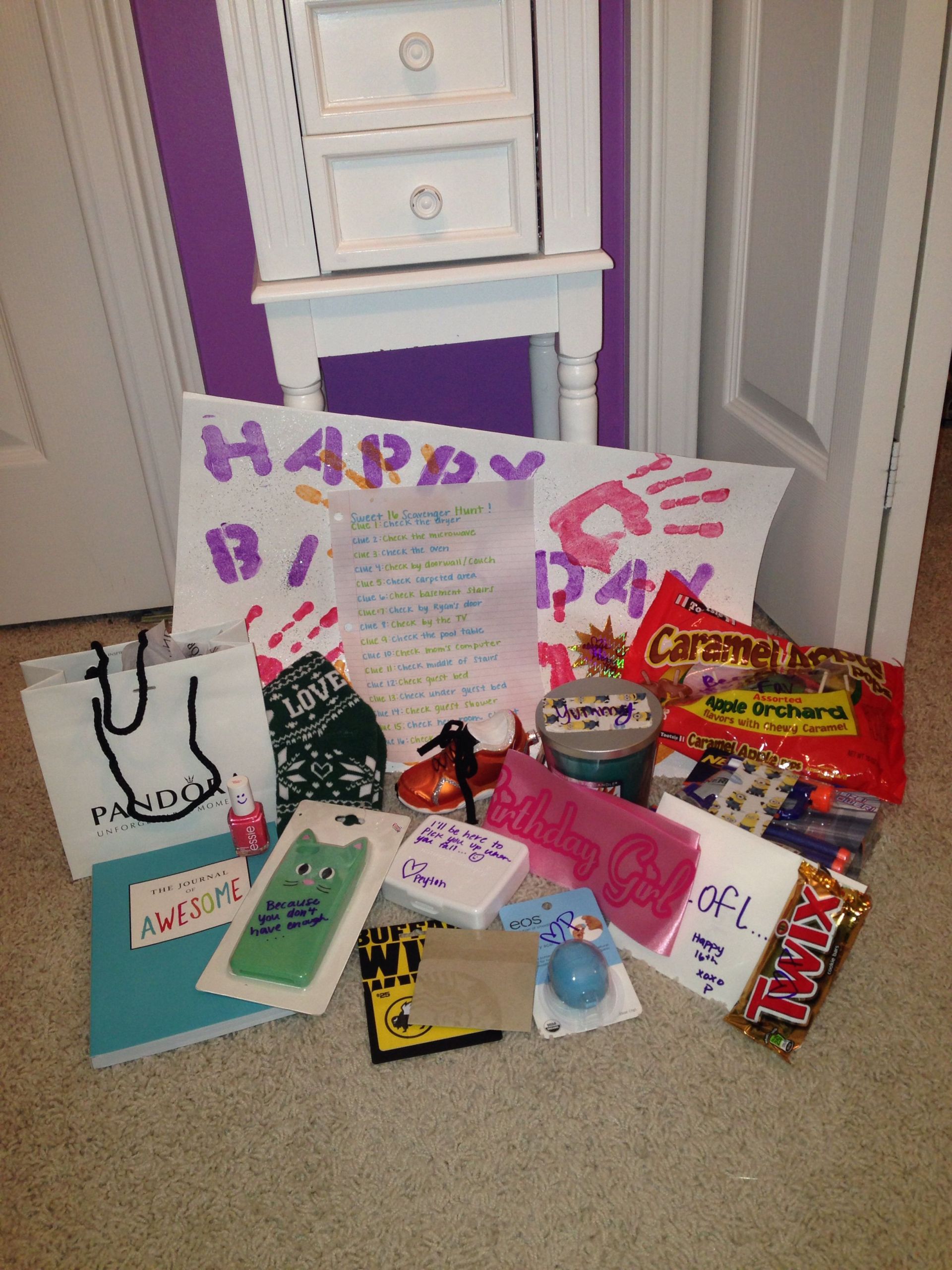 Sweet 16 Gift Ideas For Best Friend
 Scavenger hunt I did for my best friend s 16th birthday