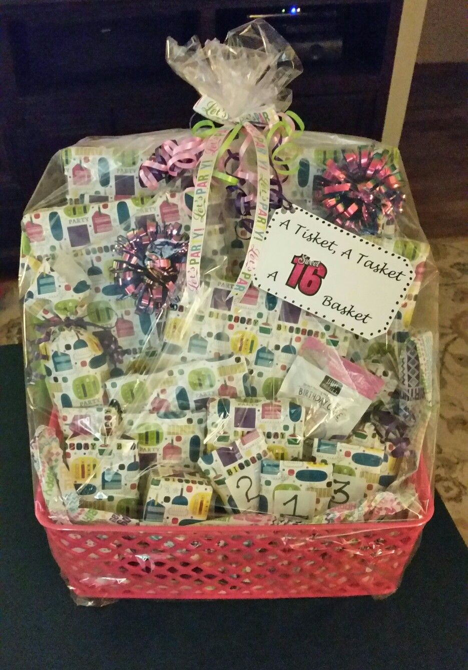 Sweet 16 Gift Ideas Girls
 A Tisket A Tasket A Sweet 16 Basket Filled with 16 ts for the Special Birthday Girl