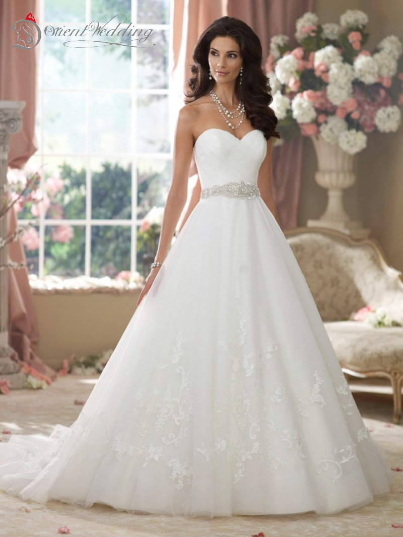Sweetheart Wedding Gowns
 New f The Shoulder Sweetheart Neckline A Line Wedding