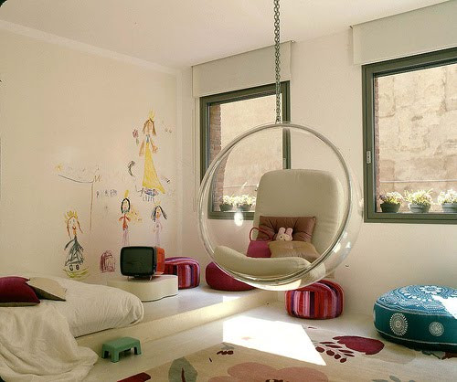 Swing For Kids Room
 the boo and the boy Hanging chairs swings in kids rooms