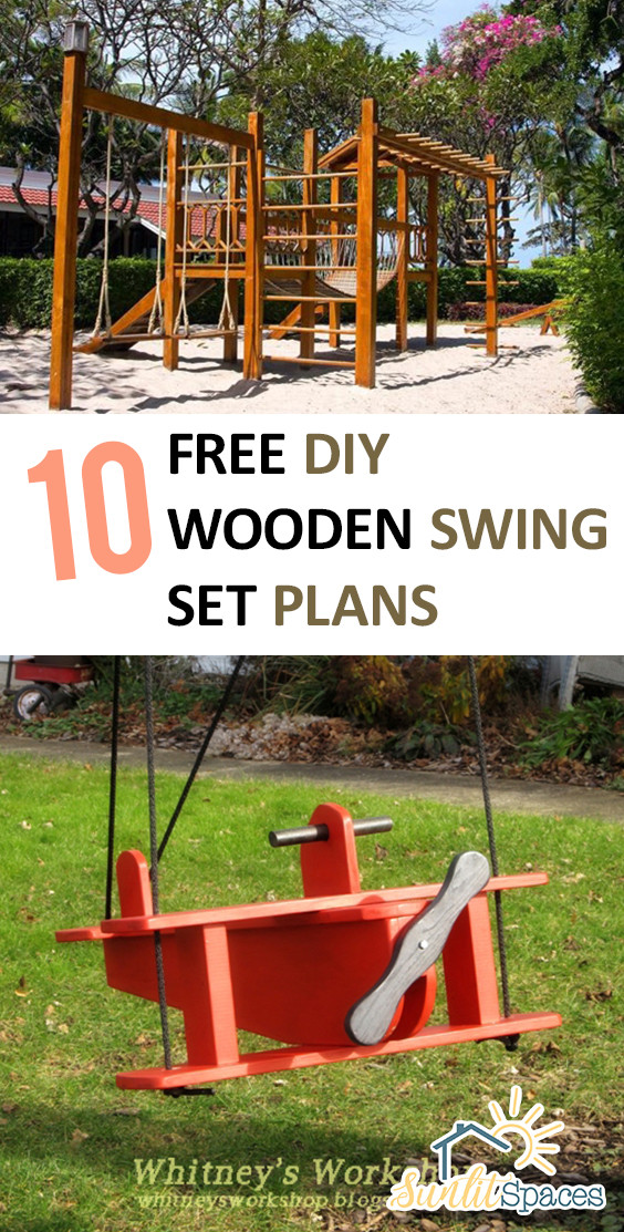 Swing Set DIY Plans
 10 Free DIY Wooden Swing Set Plans