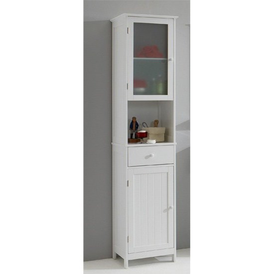 Tall Bathroom Storage Cabinets
 Sweden1 Free Standing Tall Bathroom Cabinet In White