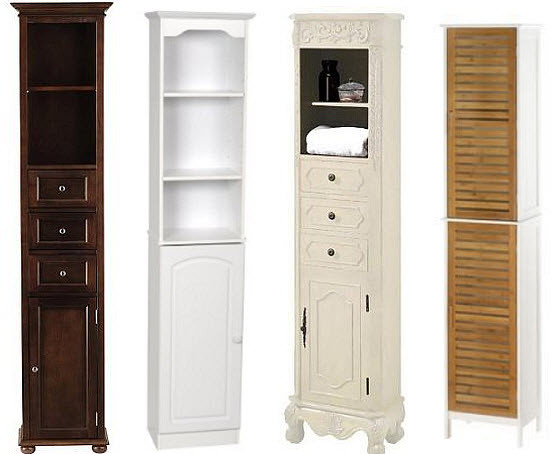 Tall Bathroom Storage Cabinets
 White cabinets with pulls narrow bathroom tower cabinets