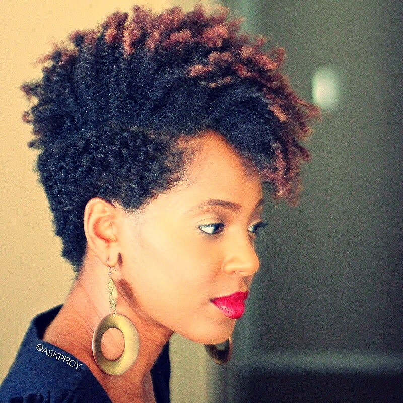 Tapered Cut Natural Hair
 Upkeep Twist Out on Natural Hair