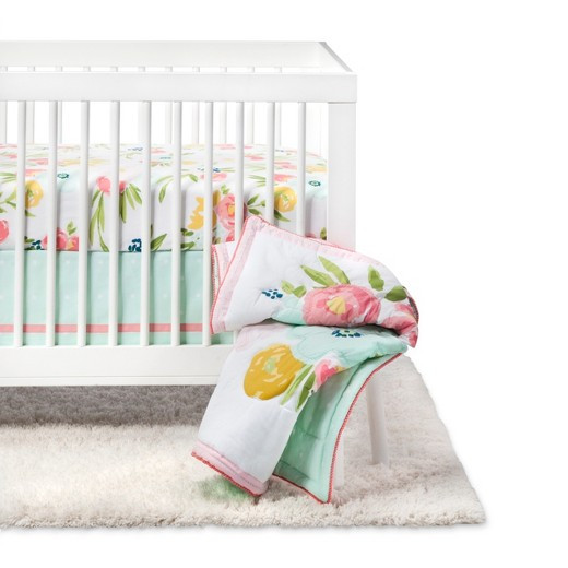 Target Baby Decor
 Crib Bedding Set Floral Fields 4pc Cloud Island Pink